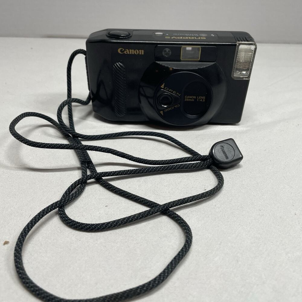 Canon Snappy S Fully Automatic Point & Shoot 35mm Film Camera Tested & Works